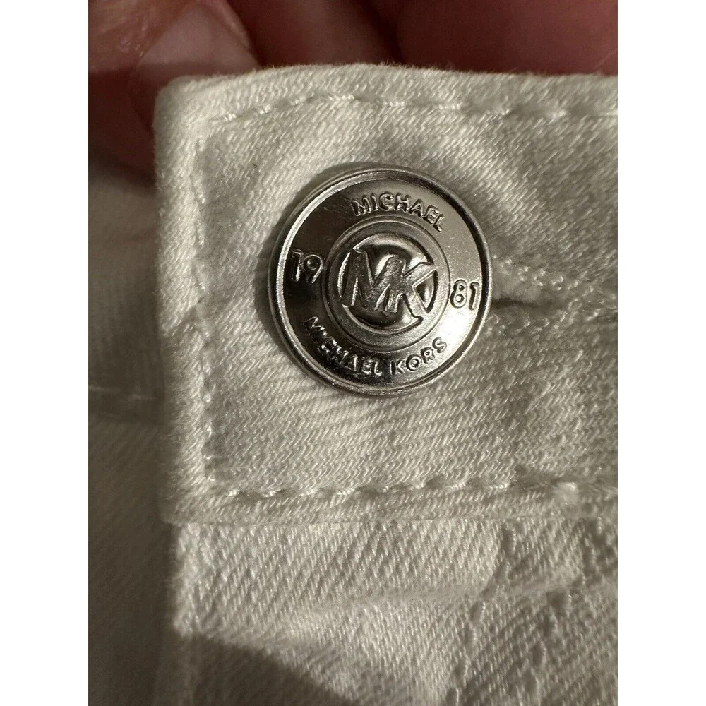 Michael Kors White Stretch Pants RN 111818 CA 45885 Used Women's Size 6